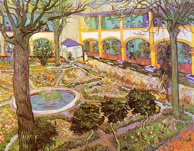 Vincent Van Gogh The Courtyard of the Hospital in Arles China oil painting art